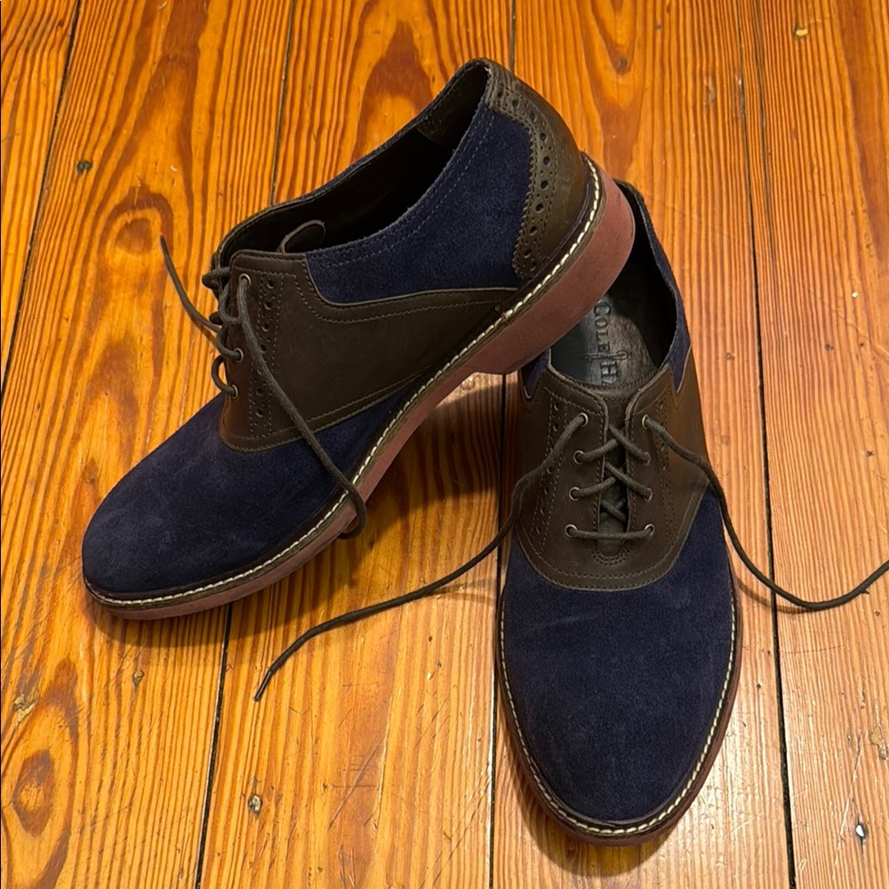 Men's Cole Haan Blue and Brown Oxford Shoes